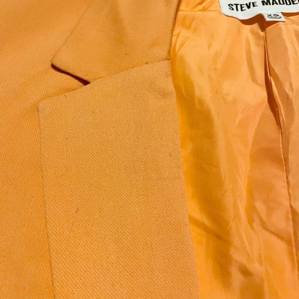 Steve Madden Kaira Blazer Womens XS Orange Suit Jacket - Picture 7 of 16